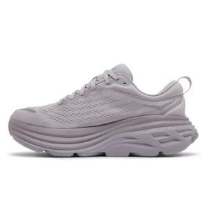Hoka Bondi 8 running shoes in lilac marble color